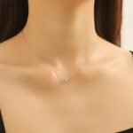 SHAHEEBA Korean Dainty Pendant Necklace(Silver)