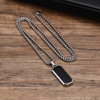 SHAHEEBA Bar Pendant Necklace